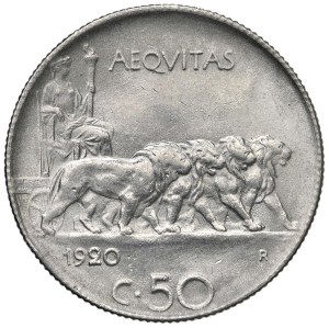 Caruso Collection - Vittorio Emanuele III (1900-1946) 50 Centesimi 192...