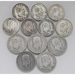 Caruso Collection - Vittorio Emanuele II (1861–1878) Set of 12 coins...