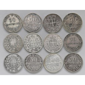 Caruso Collection - Vittorio Emanuele II (1861–1878) Set of 12 coins...