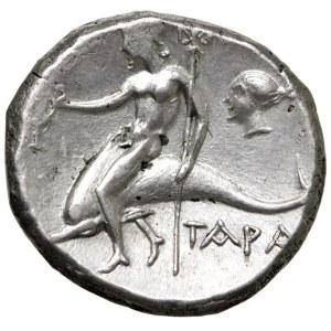 Greek Coins - § ITALY APULIA Tarentum (272–240 B.C.) Nomos - D/...