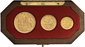 Foreign coins - CECOSLOVACCHIA Cofanetto con 3 nominali da 1, 3 e ...