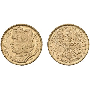Ausländische Münzen – POLEN Set mit 2 Münzen zu 20 und 10 Zloty, 1925 –...