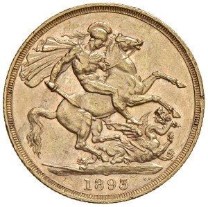 Foreign coins - REGNO UNITO Vittoria (1837-1901) 2 Sterline 1893 -...
