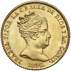 Foreign coins - *SPAGNA Isabella II (1833-1868) Barcellona - 80 Re...