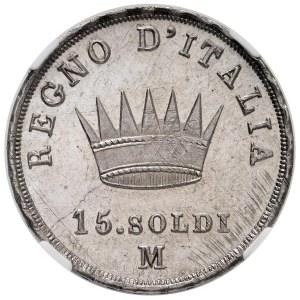 Italian Mints - MILANO Napoleone I (1805-1814) 15 Soldi 1814 - Gig...