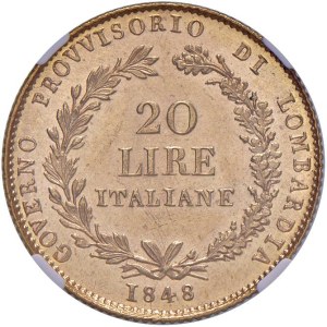 Italian Mints - *MILANO Governo provvisorio di Lombardia (1848) 20...