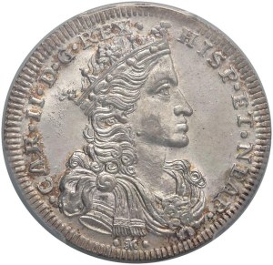 Italian Mints - NAPOLI Carlo II d'Asburgo (1674-1700) Mezzo Ducato...