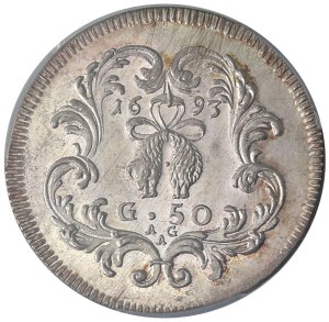 Italian Mints - NAPOLI Carlo II d'Asburgo (1674-1700) Mezzo Ducato...