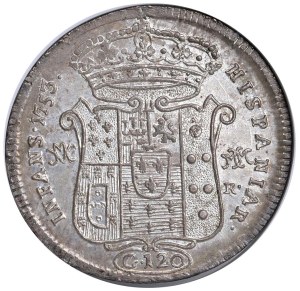 Italian Mints - NAPOLI Carlo di Borbone (1734-1759) Piastra da 120...