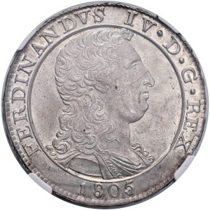 Italian Mints - NAPOLI Ferdinando IV di Borbone (1804-1805) Piastr...