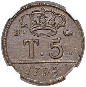 Italian Mints - NAPOLI Ferdinando IV di Borbone (1759-1799) 5 Torn...