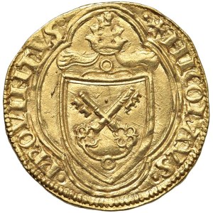 Papal coins - Nicolò V (1447-1455) Ducato - Munt. 4 AU (g 3,54) ...