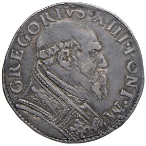Papal Coins - Gregory XIII (1572–1585) Testone 1575 - Munt. 34 ...