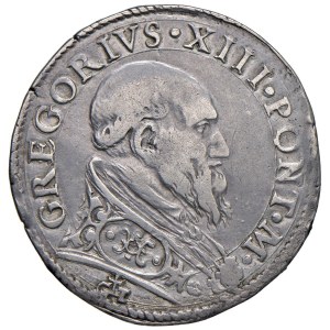 Papal coins - Gregory XIII (1572–1585) Testone - Munt. 39 AG (g...
