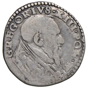Papal coins - Gregory XIII (1572–1585) Testone - Munt. 59 AG (g...