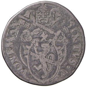 Papal coins - Sixtus V (1585–1590) Testone - Mint: 26 AG (9.21 g)...