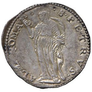 Pièces papales - Sixte V (1585-1590) Testone, année IV - Frappe 38 AG (...