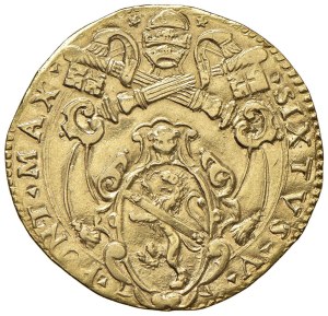 Papal coins - Sisto V (1585-1590) Bologna - Doppia - Munt. 92 AU...