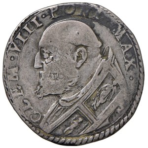 Papal coins - Clement VIII (1592–1605) Testone - Munt. 44 AG (g...