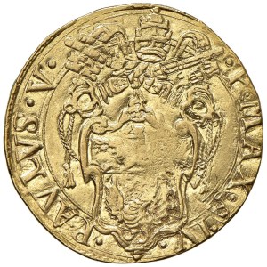 Papal coins - Paolo V (1605-1621) Quadrupla 1608 An. IV - Munt. ...