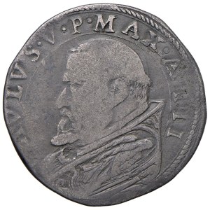 Papal coins - Paul V (1605–1621) Testone, Year III - Minted 20 AG ...