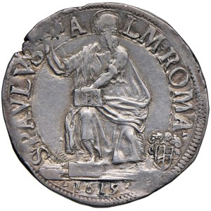 Papal coins - Paolo V (1605-1621) Testone 1615 An. VIII - Munt. ...