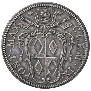 Pápežské mince – Klement IX. (1667–1669) Testone – Mincovňa 5 AG (9 g,...