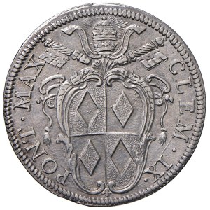 Papal coins - Clemente IX (1667-1669) Testone - Munt. 5 AG (g 9,...