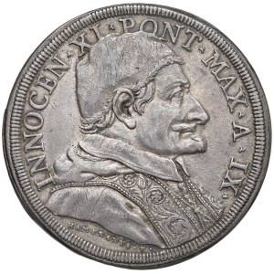 Papal coins - Innocenzo XI (1676-1689) Piastra 1684 An. IX - Mun...