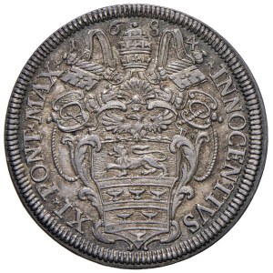 Papal coins - Innocent XI (1676–1689) Testone - Munt. 83 AG (g ...