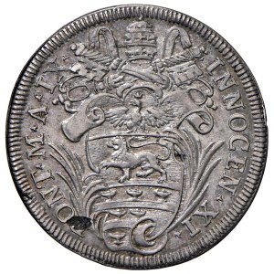 Papal Coins - Innocent XI (1676–1689) Testone 1685, Year IX - Struck...
