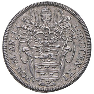 Papal Coins - Innocent XI (1676–1689) Testone 1685, Year IX - Struck...
