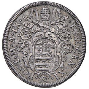 Papal Coins - Innocent XI (1676–1689) Testone 1685, Year IX - Struck...