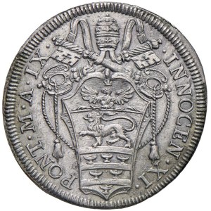Papal Coins - Innocent XI (1676–1689) Testone 1685, Year IX - Struck...