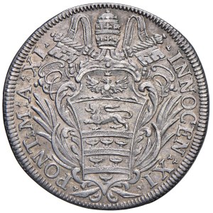 Papal Coins - Innocent XI (1676–1689) Testone 1687, Year XI - Mun...