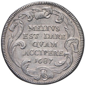 Papal Coins - Innocent XI (1676–1689) Testone 1687, Year XI - Mun...