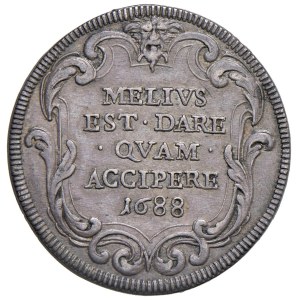 Monety papieskie – Innocenty XI (1676–1689) Testone 1688, rok XIII – M...