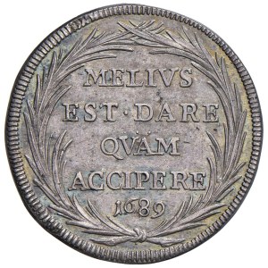 Papal coins - Innocenzo XI (1676-1689) Testone 1689 An. XIII - M...