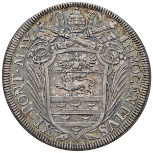 Papal Coins - Innocent XI (1676–1689) Testone - Munt. 142 AG (g...