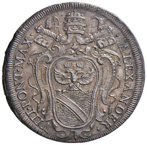 Papal coins - *Alessandro VIII (1689-1691) Testone - Munt. 18 AG...