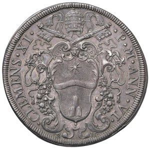 Papal coins - Clemente XI (1700-1721) Piastra An. VI - Munt. 44 ...
