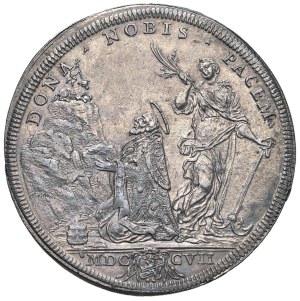 Papal coins - Clemente XI (1700-1721) Piastra 1707 An. VII - Mun...