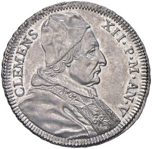 Papal coins - *Clemente XII (1730-1740) Testone 1735 An. V - Mun...