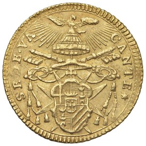 Papal coins - Sede vacante (1774) Zecchino 1774 - Munt. 1 AU (g ...