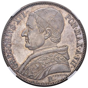 Papal coins - Gregorio XVI (1831-1846) Scudo 1837 An. VII - Munt...