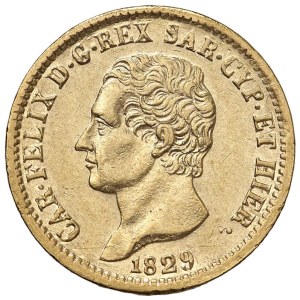 Savoy - Carlo Felice (1821-1831) 20 Lire 1829 G - Nomisma ...