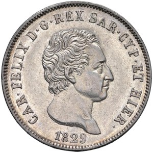 Savoy - Carlo Felice (1821-1831) 5 Lire 1829 G - Nomisma 5...