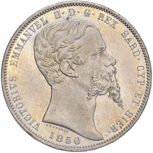 Savoy - Vittorio Emanuele II (1849-1861) 5 Lire 1850 T - N...