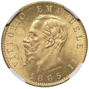 Savoy - Victor Emmanuel II (1861–1878) 20 Lire 1865 T - ...