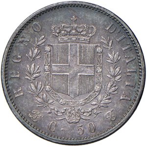 Savoy - *Vittorio Emanuele II (1861-1878) 50 Centesimi 186...